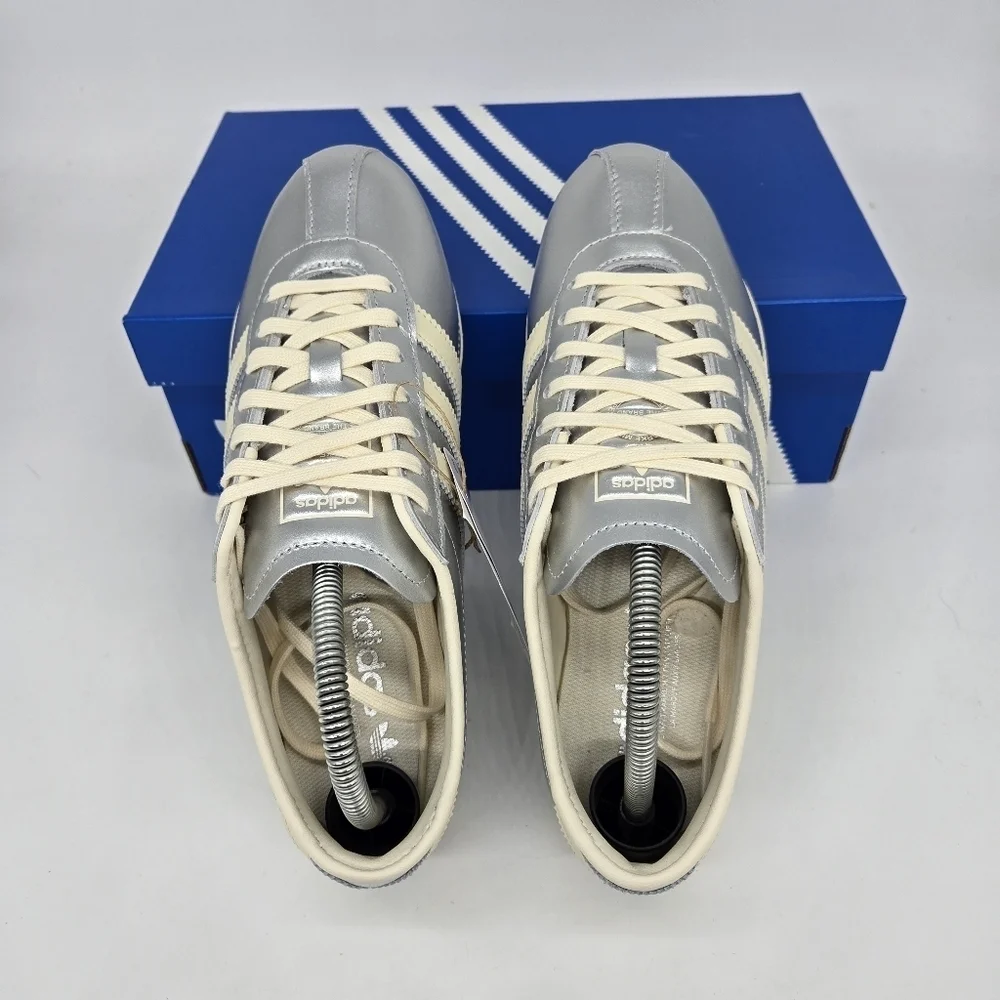New adidas Tokyo Silver Metallic Cream White Women's Shoes Size 9.5